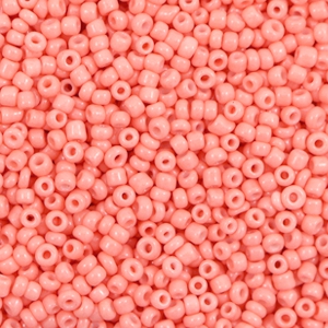 Rocailles 2mm salmon pink orange, 10 gram